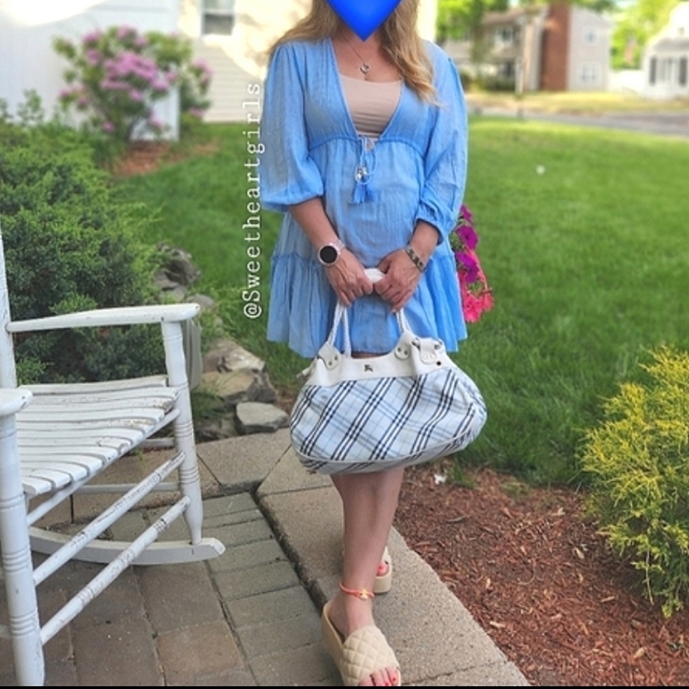 BURBERRY Blue & Navy Shoulder Bag - Picture 3 of 17